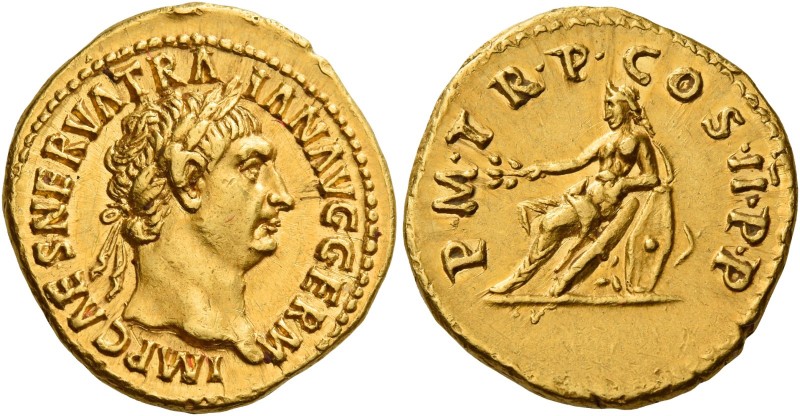 Trajan augustus, 98 – 117 
Aureus 98-99, AV 7.47 g. IMP CAES NERVA TRA – IAN AV...