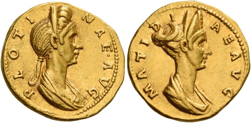 Plotina, wife of Trajan 
Aureus 117-118, AV 7.24 g. PLOTI – NAE AVG Draped bust...