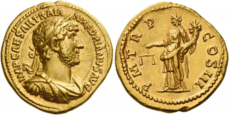 Hadrian augustus, 117 – 138 
Aureus 120-121, AV 7.15 g. IMP CAESAR TRAIA – N HA...
