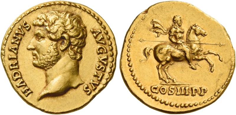 Hadrian augustus, 117 – 138 
Aureus 129-130, AV 6.69 g. HADRIANVS – AVGVSTVS Ba...