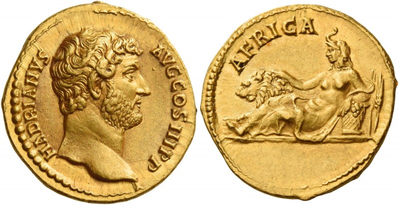 Hadrian augustus, 117 – 138 
Aureus 130-133, AV 7.13 g. HADRIANVS – AVG COS III...