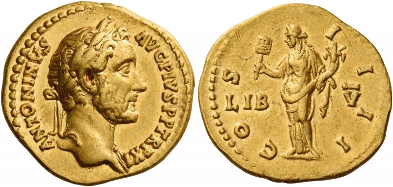 Antoninus Pius augustus, 138 – 161 
Aureus 147-148, AV 7.30 g. ANTONINVS – AVG ...