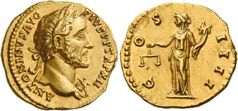 Antoninus Pius augustus, 138 – 161 
Aureus 148-149, AV 7.17 g. ANTONINVS AVG – ...