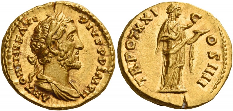 Antoninus Pius augustus, 138 – 161 
Aureus 157-158, AV 7.36 g. ANTONINVS AVG – ...