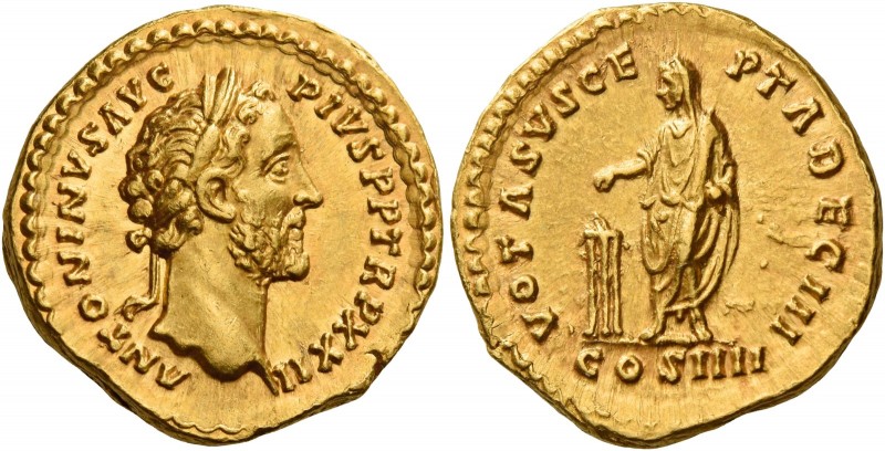 Antoninus Pius augustus, 138 – 161 
Aureus 158-159, AV 7.27 g. ANTONINVS AVG – ...