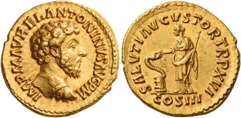 Marcus Aurelius augustus, 161 – 180 
Aureus 161-162, AV 7.35 g. IMP M AVREL ANT...