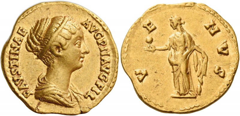 Faustina II, daughter of Antoninus Pius and wife of Marcus Aurelius 
Aureus 147...