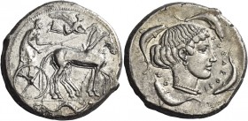 A Very Important Series of Coins of Syracuse mostly from a Distinguished European Collector 
Tetradrachm circa 450-440, AR 16.67 g. Slow quadriga dri...