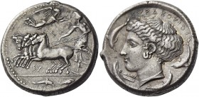 A Very Important Series of Coins of Syracuse mostly from a Distinguished European Collector 
Tetradrachm signed by Eukleidas and EV circa 425-413, AR...