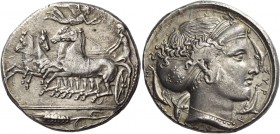 A Very Important Series of Coins of Syracuse mostly from a Distinguished European Collector 
Tetradrachm, unsigned but attributed to Eukleidas circa ...