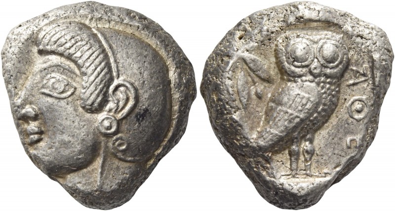 Attica, Athens 
Tetradrachm, uncertain mint in Asia Minor or Levante circa 520,...