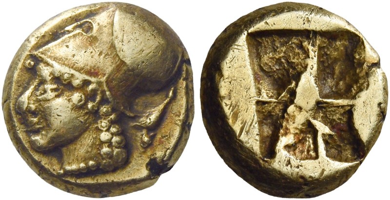 Phocaea 
Hecte circa 521-478, EL 2.58 g. Head of Athena l., wearing Corinthian ...