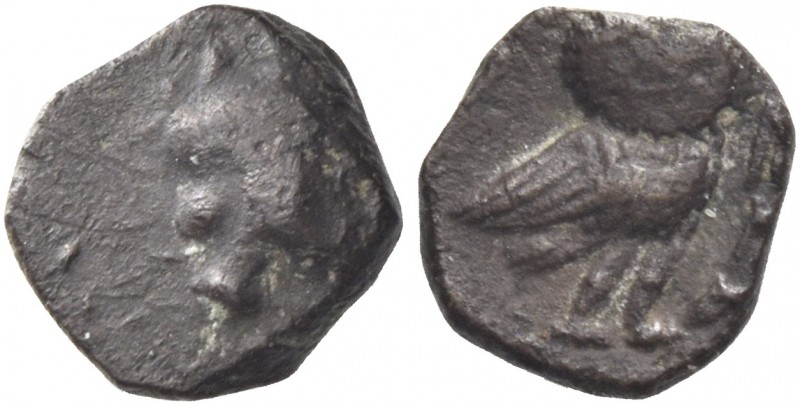 Judaea. Persian Period, circa 380 – 332 
Obol or gerah circa 380-332, AR 0.51 g...