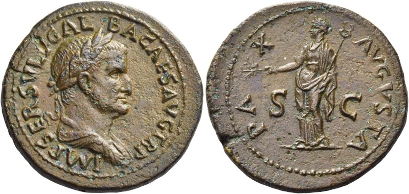 Galba, 68 – 69 
Dupondius late Summer 68, Æ 14.21 g. IMP SER SVLP GAL-BA CAES A...