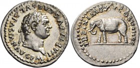 Titus augustus, 79 – 81 
Denarius 80, AR 3.51 g. IMP TITVS CAES VESPASIAN AVG P M Laureate head with slight beard r. Rev. TR P IX IMP XV COS VIII P P...