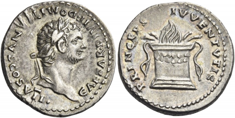 Domitian caesar, 69 – 81 
Denarius 80-81, AR 3.48 g. CAESAR DIVI F DOMITIANVS C...