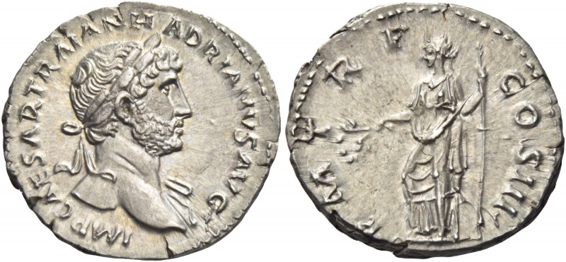 Hadrian augustus, 117 – 138 
Denarius 119-123, AR 3.16 g. IMP CAESAR TRAIAN H-A...