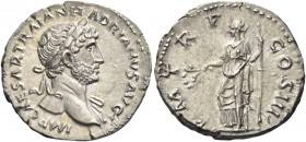 Hadrian augustus, 117 – 138 
Denarius 119-123, AR 3.16 g. IMP CAESAR TRAIAN H-ADRIANVS AVG Laureate bust r., with drapery on l. shoulder. Rev. P M – ...