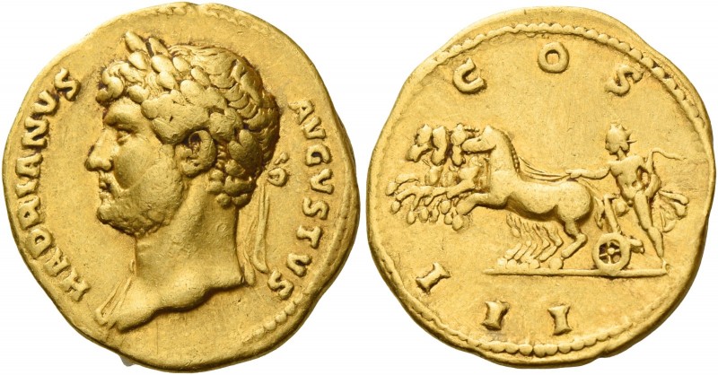 Hadrian augustus, 117 – 138 
Aureus 124-125, AV 7.11 g. HADRIANVS – AVGVSTVS La...