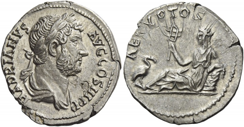 Hadrian augustus, 117 – 138 
Denarius circa 130-133, AR 3.26 g. HADRIANVS – AVG...