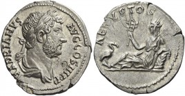 Hadrian augustus, 117 – 138 
Denarius circa 130-133, AR 3.26 g. HADRIANVS – AVG COS III P P Laureate and draped bust r. Rev. AEGYPTOS Aegyptus reclin...