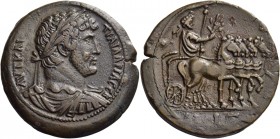 Hadrian augustus, 117 – 138 
Drachm, Alexandria 131-132 (year 16), Æ 25.51 g. AYT KAI – TRAI AΔPIA CEB Laureate, draped, and cuirassed bust r. Rev. T...