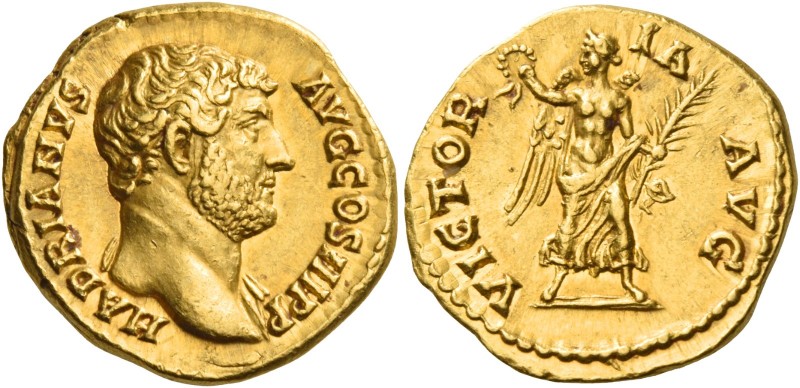 Hadrian augustus, 117 – 138 
Aureus circa 134-138, AV 7.36 g. HADRIANVS – AVG C...