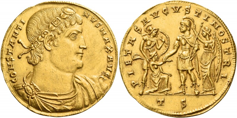 Constantine I, 307 – 337 
Medallion of four and a half solidi, Ticinum early 33...