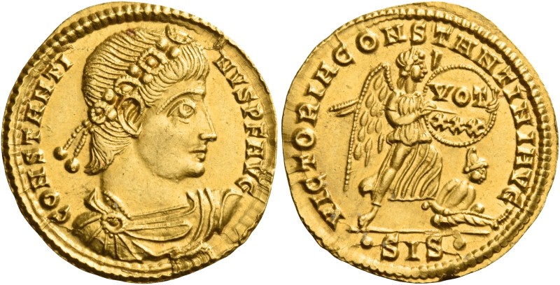 Constantine II augustus, 337 – 340 
Solidus, Siscia 337-340, AV 4.52 g. CONSTAN...