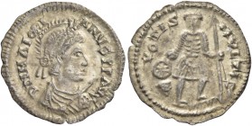 Majorian, 457 – 461 
Half-siliqua (?), uncertain mint in Northern Gaul 457-461, AR 0.84 g. D N MAIORI – ANVS P F AVG Helmeted, diademed, draped and c...
