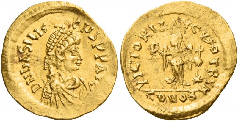 Basiliscus, 475 – 476 
Tremissis, Constantinopolis 475-476, AV 1.49 g. DN baSIL...