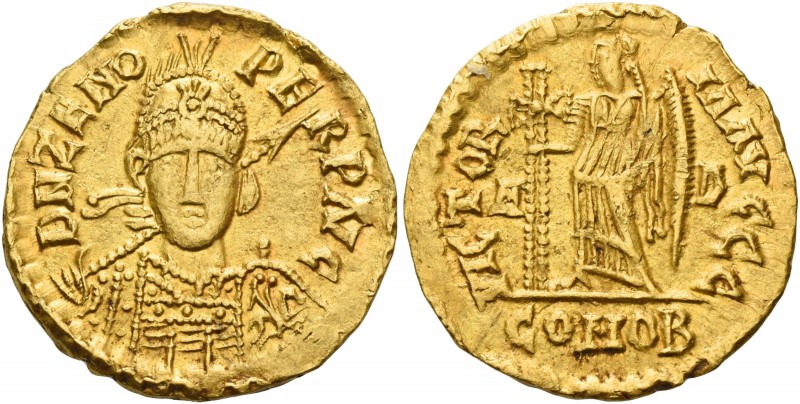 The Ostrogoths, Odovacar, 476-493 
Pseudo-Imperial Coinage. In the name of Zeno...