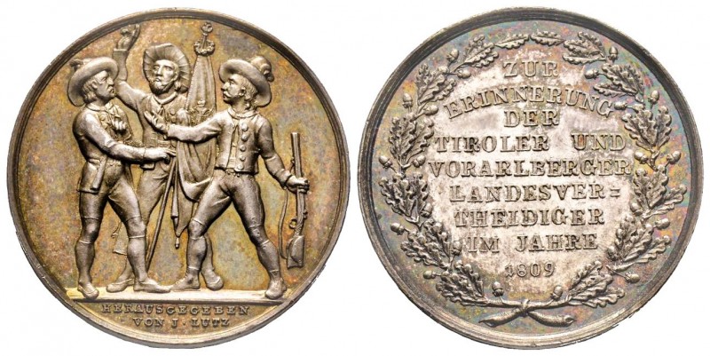 Andreas Hofer, Vienne, 1809, AG 8.74 g. 30.7 mm par Lutz
Avers : HERAUSGEGEBEN V...
