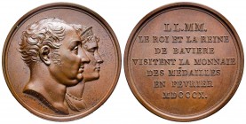 Visite à la Monnaie, Paris, 1810, AE 38.29 g. 40.7 mm parAndrieu
Ref : Bramsen 939, Julius 2238, Essling 1278
presque FDC