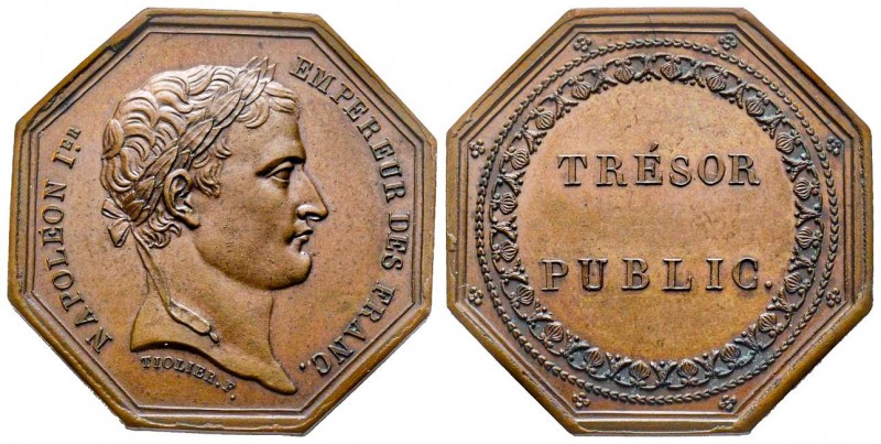 Jeton, Trésor Public, 1810, AE 16.91 g. 33.7 mm Paris par Tiolier 
Avers : NAPOL...