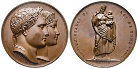 Naissance du Roi de Rome, Paris, 1811, AE 41.43 g. 40.6 mm par Andrieu & Jouannin
Ref : Bramsen 1098(d) 1099(r)
Rarissime