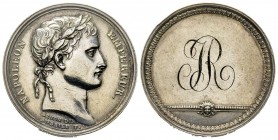 Prix de l'Academie de Dijon, Paris, 1813, AG 16.02 g. 32.1 mm par Andrieu
Ref : Bramsen cfr. 1068, Essling 1863, TNE cfr. 45.5
Rare et Superbe