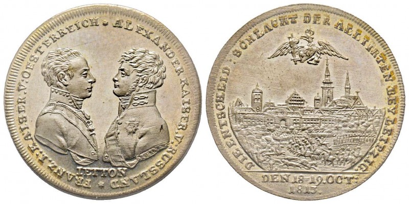 Battaglia di Lipsia, Berlin, 1813, Cuivre argenté 10.41 g. 33.5 mm par Stettner
...