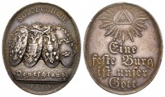Souvenir des campagnes militaires de 1813, Berlin, AG 8.17 g. 25.8 x 30.2 mm
Avers :Bramsen 1298. Julius 2743. Sommer A 157. Diakov 370.1 (R3).