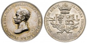 Restauration de François Ier d'Autriche à Milan et à Venise, Milan, 1815, AG 11.93 g. 30.7 mm par Vassallo & Manfredini
Ref : Bramsen 1619, Essling 15...