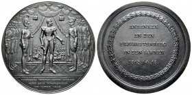 Frédéric Guillaume III pour les campagnes de 1813-1815, Berlin, Fer 98.13 g. 74.1 mm par C. Lacob
Ref : Bramsen 1737. Julius 3511
Rare et presque FDC...