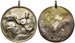Médaille uniface, retour de Ferdinand IV à Naples, 1802, AG 26.84 g. 45.95 mm
 Superbe et Rarissime