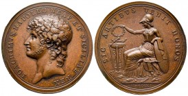 Prix pour l'exposition de produits et des arts du Royaume des deux Siciles, Naples, 1811, AE 40.27 g. 43.3 mm par Rega & Catinacci
Ref : Ricciardi 86,...