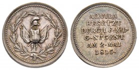 Nugent, Berlin, 1815, AG 2.16 g. 18.7 mm
Ref : Bramsen 1608, Julius 3301, D'Auria 102, Ricciardi 102. Siciliano 42. Turricchia 981
FDC