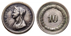 Jeton de jeu, Parme, 1816 , AG 1.31 g. 12.3 mm par Galli 
Ref : Federico pag. 139, fig. 34
Superbe