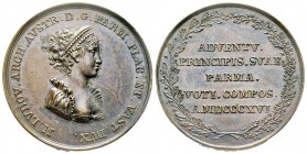 Entrée de Marie Louise d'Autriche à Parme, 1816, AE 23.11 g. 36.8 mm par Vighi
Avers : M LVDOV ARCH AVSTR D G PARM PLAC ET VAST DVX , G B Vighi 
Rever...