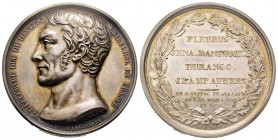 Mort du marechal Lefebvre Duc de Danzic, Paris, 1816, AG 34.77 g. 41 mm par Dieudonnè
Avers : F J LEFEBVRE DUC DE DANTZICK MARECHAL DE FRANCE Testa a ...
