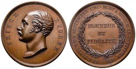 Prince Eugène de Beauharnais, Paris, 1824, AE 55.46 g. 45.7 mm par Losch
Avers : PRINCE EUGENE Tête à gauche du Prince Eugène de Beauharnais ; en-dess...
