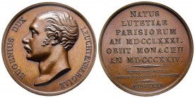 Mort de Beauharnais (1781-1824), Paris, AE 44.77 g. 41.8 mm par Losch
Avers : EUGENIUS DUX LEUCHTENBERGIAE 
Revers : NATUS LUTETIAE PARISIORUM AN MDCC...