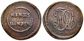 Louis XVIII, pièce des mines de Fresnes, ND (1820), Cuivre 8.40 g.
Avers : Dans un double grènetis, MINES/ D.E/ FRESNES
Revers : Monogramme DTL
Ex Ven...